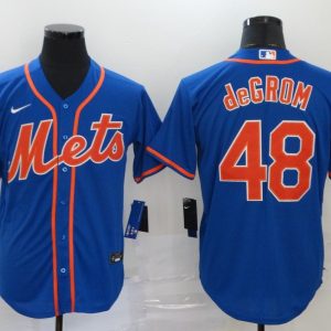 MLB New York Mets #48 Jacob deGrom Blue Game Nike Jersey