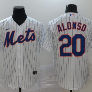 MLB New York Mets #20 Alonso White Game Nike Jersey