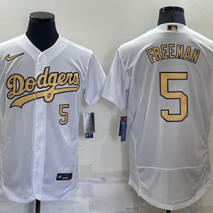 MLB Los Angeles Dodgers #5 Freddie Freeman 2022 All-Star White Flex Base Elite Jersey