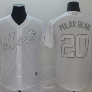 MLB Mets #20 Pete Alonso Polar Bear White 2019 Players Weekend Player Men Jersey