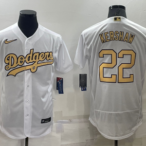MLB Los Angeles Dodgers #22 Kershaw 2022 All-Star White Flex Base Elite Jersey