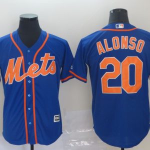 MLB New York Mets #20 Alonso Ceamy Blue Jersey