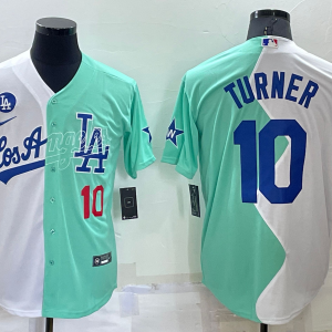 MLB Los Angeles Dodgers #10 Turner White/Green 2022 All-Star Jersey