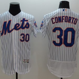 Majestic MLB New York Mets #30 Conforto White Elite Jersey