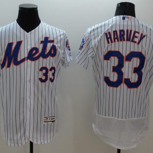 Majestic MLB New York Mets #33 Harvey White Elite Jersey