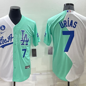 MLB Los Angeles Dodgers #7 Julio Urias White/Green 2022 All-Star Jersey