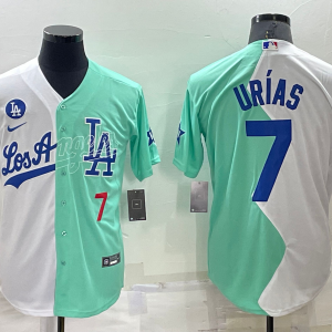 MLB Los Angeles Dodgers #7 Julio Urias White/Green 2022 All-Star Jersey
