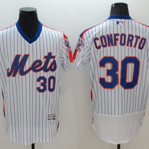 MLB New York Mets #30 Conforto White Pullover Jersey