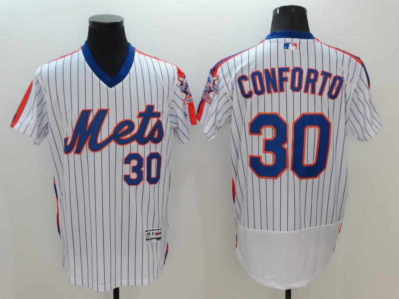 MLB New York Mets #30 Conforto White Pullover Jersey