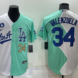 MLB Los Angeles Dodgers #34 Toro Valenzuela White/Green 2022 All-Star Jersey