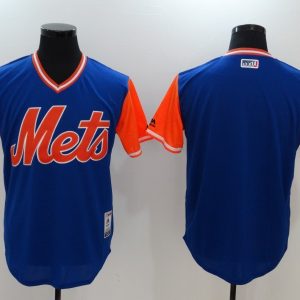 MLB New York Mets Blank All Rise Blue Pullover New Jersey