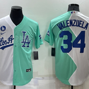 MLB Los Angeles Dodgers #34 Toro Valenzuela White/Green 2022 All-Star Jersey