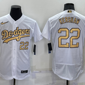 MLB Los Angeles Dodgers #22 Kershaw 2022 All-Star White Flex Base Elite Jersey