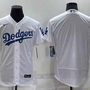 MLB Los Angeles Dodgers Blank White Flex Base Elite Jersey