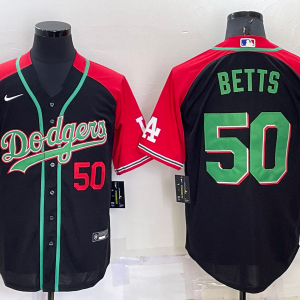 MLB Los Angeles Dodgers #50 Mookie Betts Black Throwback Jersey