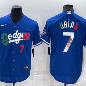 MLB Los Angeles Dodgers #7 Julio Urias Royal Mexico Jersey