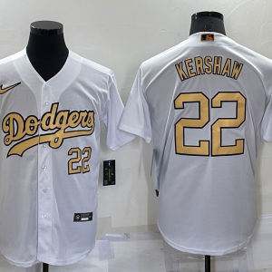 MLB Los Angeles Dodgers #22 Kershaw 2022 All-Star White Jersey