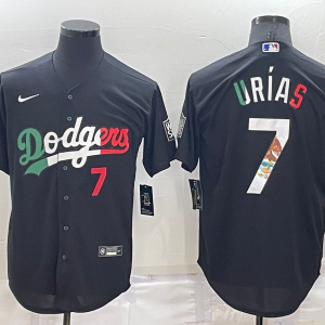 MLB Los Angeles Dodgers #7 Julio Urias Mexico Black Jersey