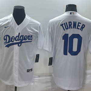 MLB Los Angeles Dodgers #10 Turner White Nike Game Jersey