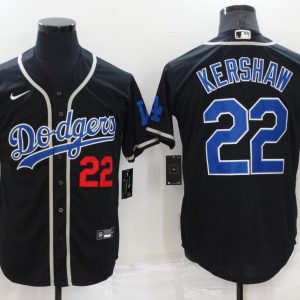 MLB Los Angeles Dodgers #22 Kershaw Blue Game Jersey