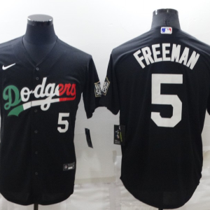 MLB Los Angeles Dodgers #5 Freddie Freeman Black Game Jersey