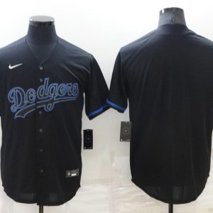 MLB Los Angeles Dodgers Blank Black Game Jersey