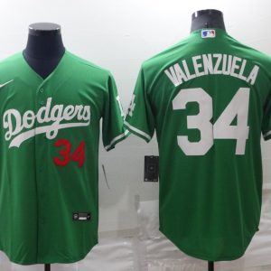 MLB Los Angeles Dodgers #34 Toro Valenzuela Green Nike Game Jersey