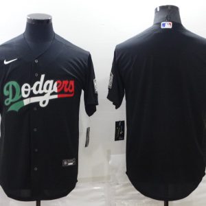 MLB Los Angeles Dodgers Blank Black Game Jersey