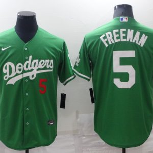 MLB Los Angeles Dodgers #5 Freddie Freeman Green Game Jersey