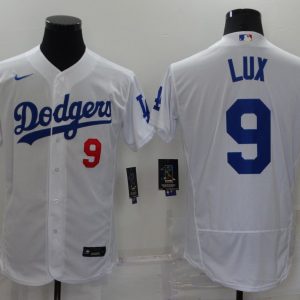 MLB Los Angeles Dodgers #9 Lux White Flex Base Elite Jersey