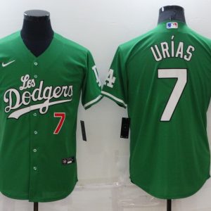MLB Los Angeles Dodgers #7 Julio Urias Green Game Jersey