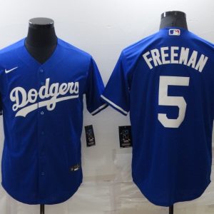 MLB Los Angeles Dodgers #5 Freddie Freeman Bule Game Jersey