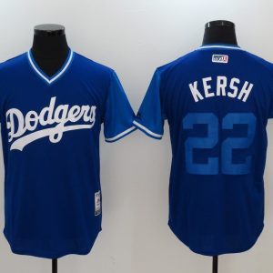 MLB Los Angeles Dodgers #22 Kershaw Blue Game Jersey