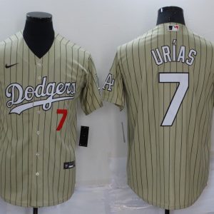 MLB Los Angeles Dodgers #7 Julio Urias Cream Jersey