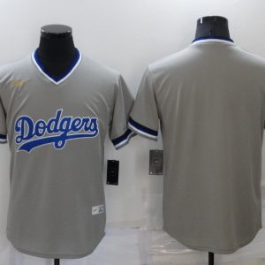 MLB Los Angeles Dodgers Blank Grey Game Nike Jersey