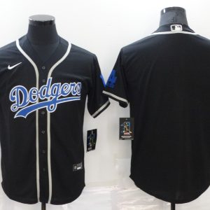 MLB Los Angeles Dodgers Blank Navy Blue Game Throwback Jersey