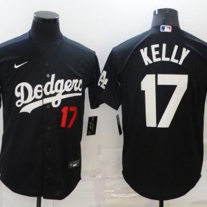 MLB Los Angeles Dodgers #17 Kelly Black Game Nike Jersey
