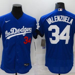 MLB Los Angeles Dodgers #34 Toro Valenzuela 2021 Royal City Connect Flex Base Elite Jersey