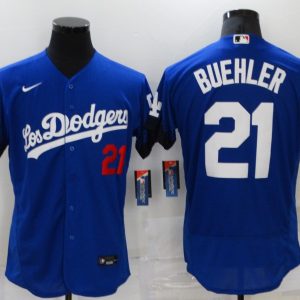 MLB Los Angeles Dodgers #21 Buehler 2021 Royal City Connect Flex Base Elite Jersey