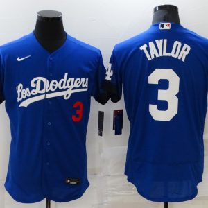 MLB Los Angeles Dodgers #3 Chris Taylor 2021 Royal City Connect Flex Base Elite Jersey