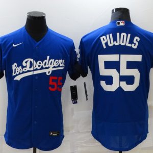MLB Los Angeles Dodgers #55 Albert Pujols 2021 Royal City Connect Flex Base Elite Jersey