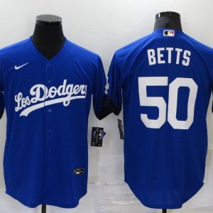 MLB Los Angeles Dodgers #50 Mookie Betts 2021 Royal City Connect Jersey