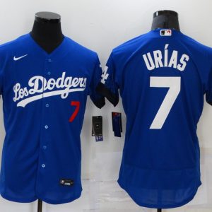 MLB Los Angeles Dodgers #7 Julio Urias 2021 Royal City Connect Flex Base Elite Jersey