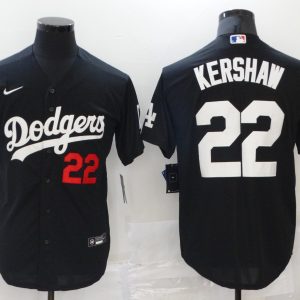 MLB Los Angeles Dodgers #22 Kershaw Black Game Men's Jersey