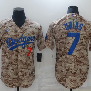 MLB Los Angeles Dodgers #7 Julio Urias 2021 Camo Jersey