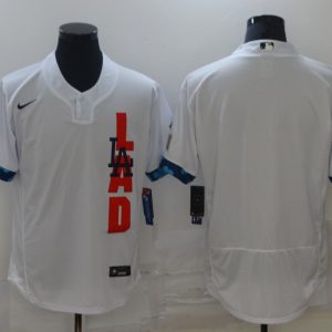 MLB Los Angeles Dodgers Blank 2021 White All-Star Flex Base Elite Jersey