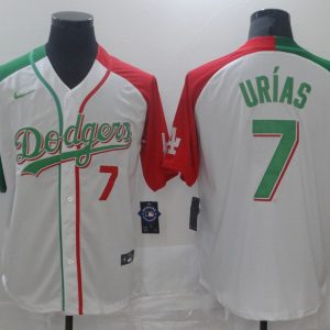 MLB Los Angeles Dodgers #7 Julio Urias White Mexican Heritage Culture Night Mexico Jersey