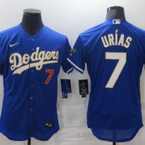 MLB Los Angeles Dodgers #7 Julio Urias Blue Gold Championship Flex Base Elite Jersey