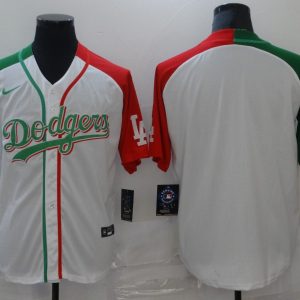 MLB Los Angeles Dodgers Blank White Mexican Heritage Culture Night Mexico Jersey