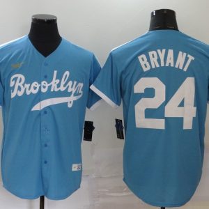 MLB Los Angeles Dodgers #24 Bryant Light Blue Game Nike Jersey